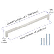 18 Inch(Center To Center) Modern Square Cabinet Handles (458mm，Brushed Nickel)