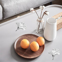 Ginkgo Leaf Drawer Knobs Modern Cabinet Pull Handle for Wardrobe Cupboard Drawer Bookcase Furniture (Large，Silver)