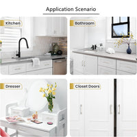 10 Pack 6.25 Inch(160mm) Brushed Satin Nickel Cabinet Handles，Zinc Alloy Cabinet Pulls Kitchen Hardware for Cupboard Drawer Pulls