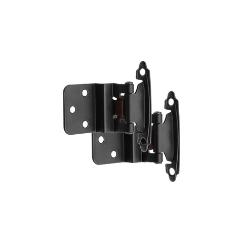 25 Pairs 3/8" Inset Black Cabinet Hinges,Self Closing Matte Black Hinges(25 Pairs - 50 Pcs)