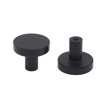 15 Pack 1-1/4 Inch Matte Black Kitchen Cabinet Knobs，Solid Dresser Knobs Drawer Knobs for Cupboard Drawer Pulls