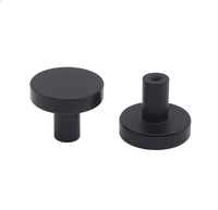 10 Pack 1-1/4 Inch Matte Black Kitchen Cabinet Knobs，Solid Dresser Knobs Drawer Knobs for Cupboard Drawer Pulls