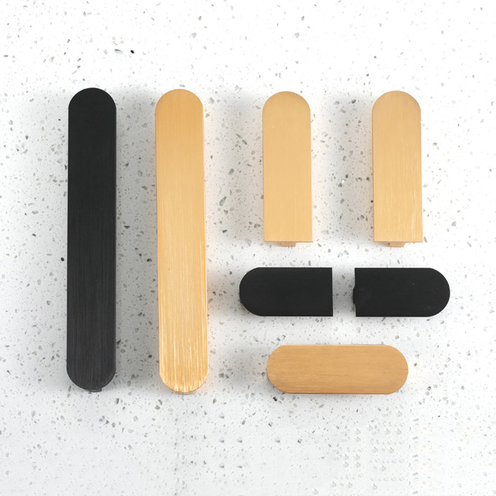 Brushed Brass Aluminum Alloy Cabinet Handles Gold Modern Pulls，Gold Modern Kitchen Cabinet Handles(2.5"/3.75"/5"/6.25"/7.5"/8.8"/11-1/3")