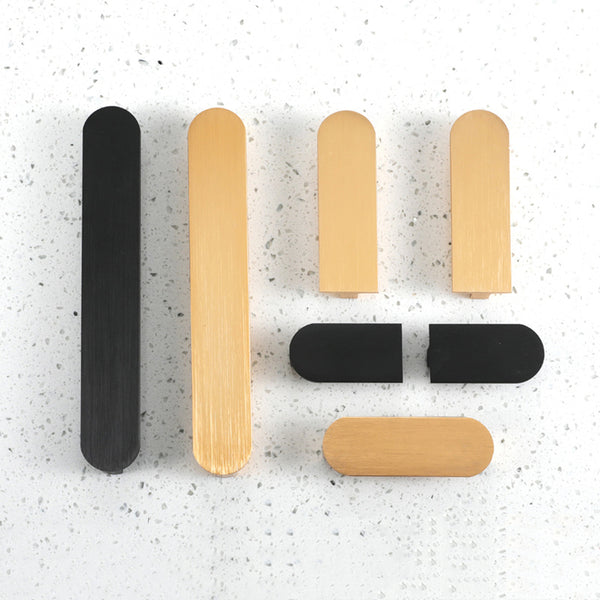 Brushed Brass Aluminum Alloy Cabinet Handles Gold Modern Pulls，Gold Modern Kitchen Cabinet Handles(2.5"/3.75"/5"/6.25"/7.5"/8.8"/11-1/3")