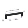 10 Pack 5 Inch(Center to Center) Matte Black Kitchen Cabinet Handles