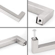 18 Inch(Center To Center) Modern Square Cabinet Handles (458mm，Brushed Nickel)