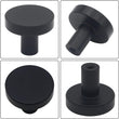 1-1/4 Inch Matte Black Kitchen Cabinet Knobs，Solid Dresser Knobs Drawer Knobs for Cupboard Drawer Pulls