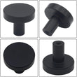 15 Pack 1-1/4 Inch Matte Black Kitchen Cabinet Knobs，Solid Dresser Knobs Drawer Knobs for Cupboard Drawer Pulls