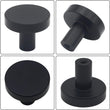 200 Pack 1-1/4 Inch Matte Black Cabinet Knobs，Solid Dresser Knobs Drawer Knobs for Cupboard Drawer Handles