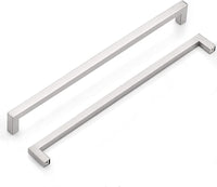 18 Inch(Center To Center) Modern Square Cabinet Handles (458mm，Brushed Nickel)