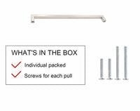 18 Inch(Center To Center) Modern Square Cabinet Handles (458mm，Brushed Nickel)