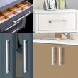 18 Inch(Center To Center) Modern Square Cabinet Handles (458mm，Brushed Nickel)