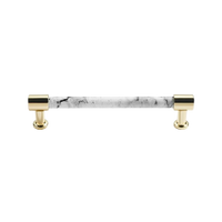 Modern Marble Finish Drawer Pulls，Knobs & Handles，White Marble Pattern Print - Marble Finish Series - Hole Centers(Knob，3.75"，5"，7.5")
