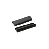 Modern Finger Edge Pulls Tab Pulls，Aluminum Alloy Hidden Pulls Kitchen Cupboard Furniture Hardware - (Black，CC: 128mm)