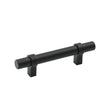 1 Pack Black Modern Cupboard Handles Stainless Steel Pulls - Round Shape Series - Hole Centers(Single Hole, 3",3.5,3.75,4",5",6.25",7.5",8.8",10")