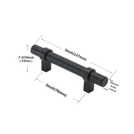 Flat Black Cabinet Bar Handle Pull - 3