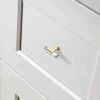 Modern Marble Finish Drawer Pulls，Knobs & Handles，White Marble Pattern Print - Marble Finish Series - Hole Centers(Knob，3.75"，5"，7.5")