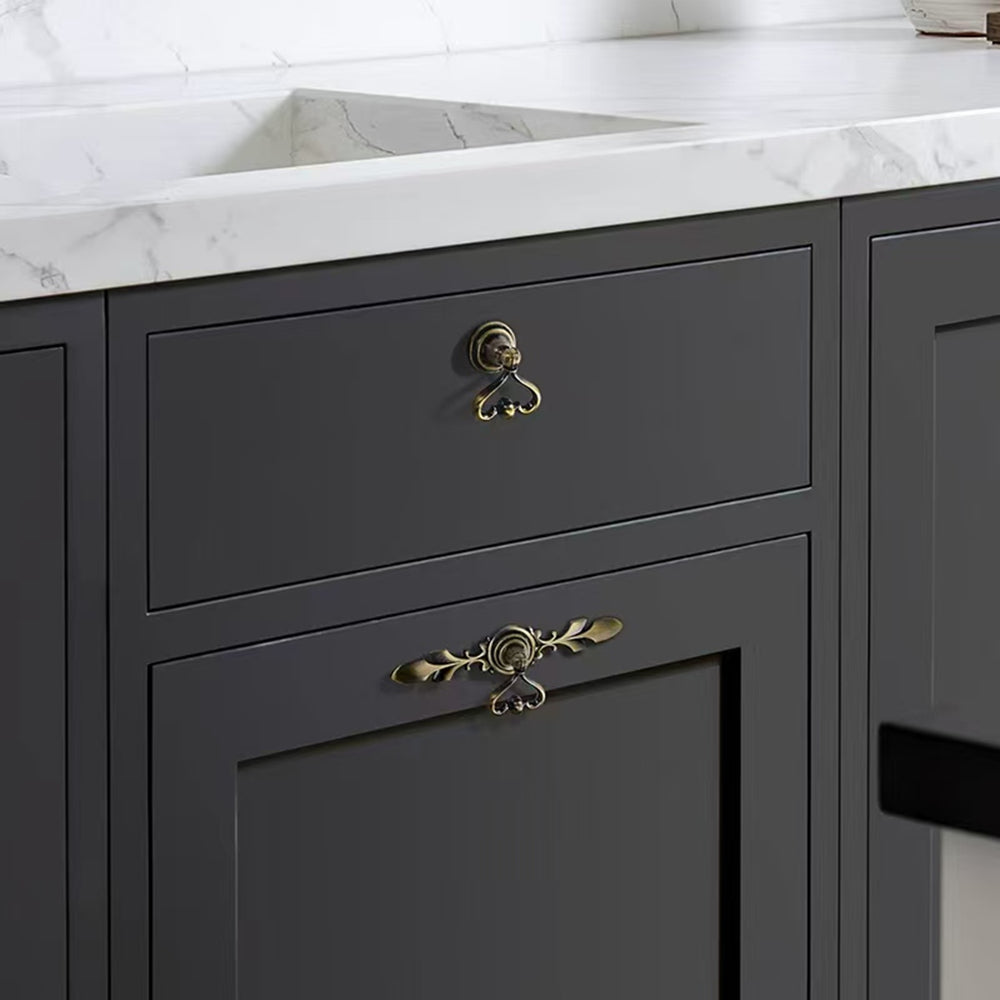 10 Pack 3.75 Inch(96mm) Hole Centers Antique Bronze Kitchen Cabinet Handles for Cupboard Bathroom