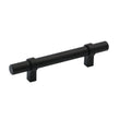 1 Pack Black Modern Cupboard Handles Stainless Steel Pulls - Round Shape Series - Hole Centers(Single Hole, 3",3.5,3.75,4",5",6.25",7.5",8.8",10")