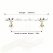 1 Pack Marble Pattern Solid Drawer Pulls，Knobs & Handles，White Marble Pattern Print - Marble Finish Series - Hole Centers(Knob，3.75"，5"，7.5")