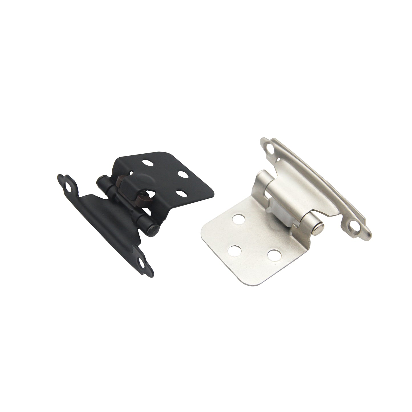 10 Pairs 3/8" Inset Matte Black Cabinet Hinge，Offset Self Closing Black Cabinet Hinges(10 Pairs - 20 Pcs)