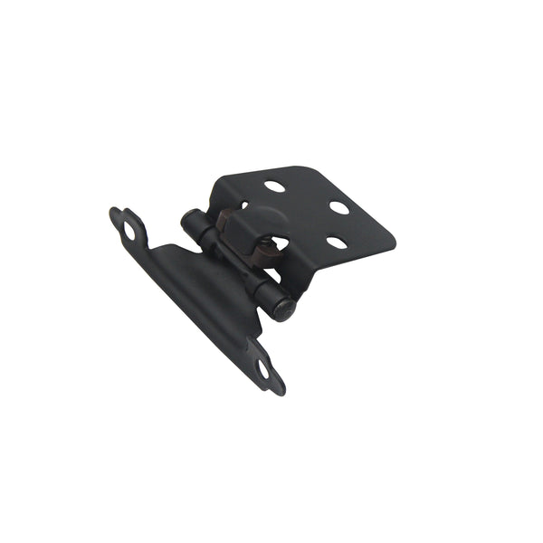 1 Pairs 3/8" Inset Matte Black Cabinet Hinge，Offset Self Closing Black Cabinet Hinges(1 Pairs - 2 Pcs)