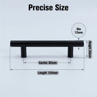 3.25 Inch Center to Center Matte Black Cabinet Pulls(Hole Center:3-1/4"(82mm))