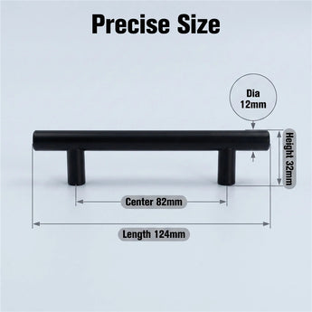 3.25 Inch Center to Center Matte Black Cabinet Pulls(Hole Center:3-1/4