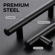 3.25 Inch Center to Center Matte Black Cabinet Pulls(Hole Center:3-1/4"(82mm))