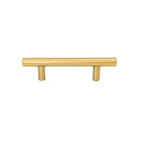 10 Pack 2.75"(70mm) Center to Center Brushed Brass Stainless Steel Kitchen Drawer Pulls