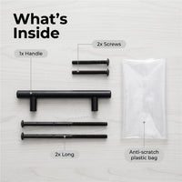 3.25 Inch Center to Center Matte Black Cabinet Pulls(Hole Center:3-1/4"(82mm))