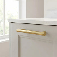 10 Pack 3 Inch(76mm) Hole Center Drawer Pulls，Brushed Brass Cabinet Pulls Stainless Steel Drawer Handles for Dresser Drawers