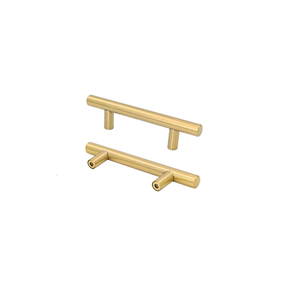 10 Pack 2.75"(70mm) Center to Center Brushed Brass Stainless Steel Kitchen Drawer Pulls