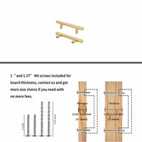 10 Pack 2.75"(70mm) Center to Center Brushed Brass Stainless Steel Kitchen Drawer Pulls