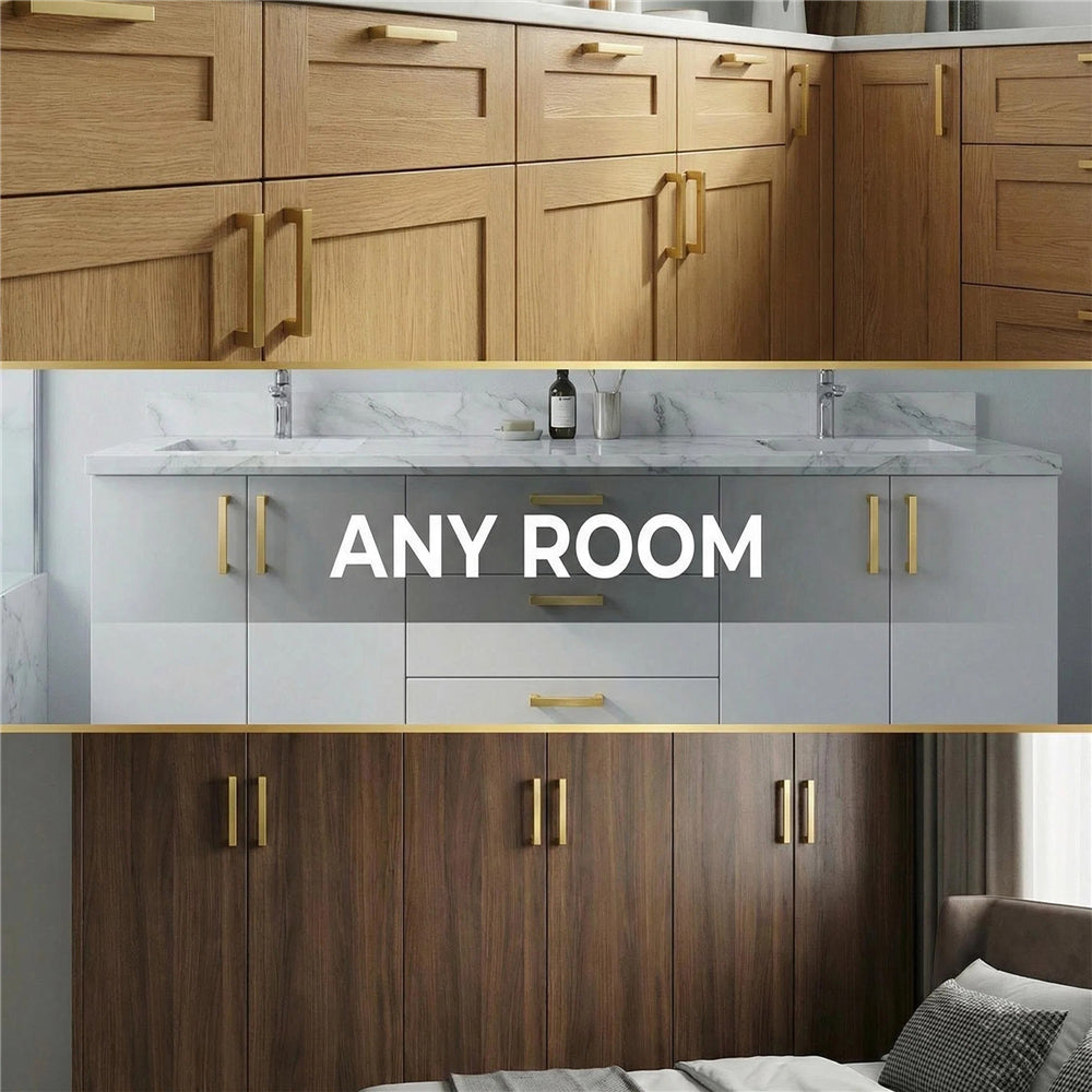 1 Pack 4.25 Inch Center To Center Brushed Brass Cabinet Pulls(Hole Center: 4.25"(108mm))