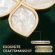 Petal Cabinet Knobs, Gold Dresser Drawers Knobs, Four Leaf Clover Decorative Knobs For Furniture Cupboard Hardware (Large, Snowflake White)