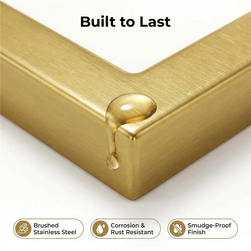 1 Pack 4.25 Inch Center To Center Brushed Brass Cabinet Pulls(Hole Center: 4.25"(108mm))