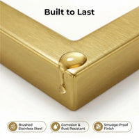 1 Pack 4.25 Inch Center To Center Brushed Brass Cabinet Pulls(Hole Center: 4.25"(108mm))