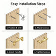 1 Pack 4.25 Inch Center To Center Brushed Brass Cabinet Pulls(Hole Center: 4.25"(108mm))