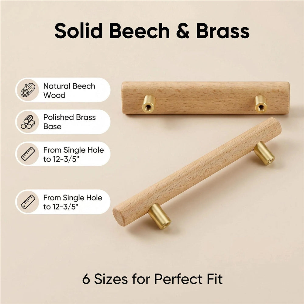 Wooden Pull Handles – 6 Sizes Available