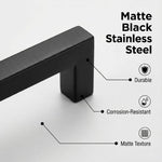 1 Pack 4.25 Inch Center To Center Matte Black Cabinet Pulls(Hole Center：4.25