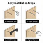 1 Pack 4.25 Inch Center To Center Matte Black Cabinet Pulls(Hole Center：4.25