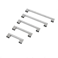 Brushed Nickel Cabinet Pulls Modern Drawer Pulls - Large Size - Hole Centers(3.5,3.75,4",4.5,5",6.25",7.5",8.8",10",11.33")