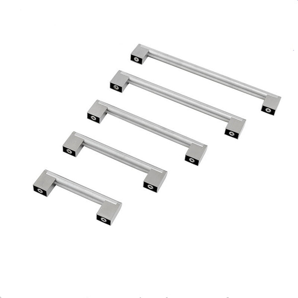 Brushed Nickel Cabinet Pulls Modern Drawer Pulls - Large Size - Hole Centers(3.5,3.75,4",4.5,5",6.25",7.5",8.8",10",11.33")