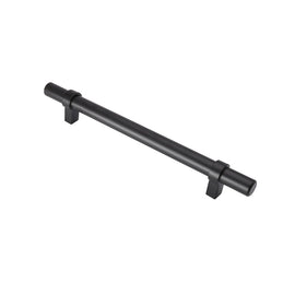 Flat Black Stainless Steel Kitchen Cupboard Handles - 6.25