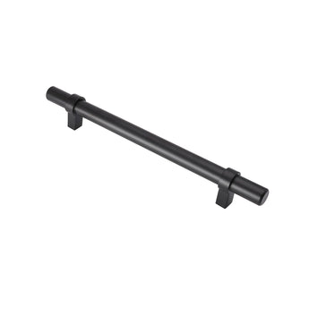 Flat Black Stainless Steel Kitchen Cupboard Handles - 6.25
