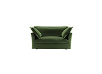 Single Deep Seat Comfy Single Couch Sofa Multiple Large Soft Pillows (Chenille Fabric, Green)