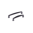 10 Pack Matt Black Solid Cabinet Handles, 5 Inch(128mm) Hole Centers Arch Zinc Alloy Cabinet Pulls for Bathroom Dresser Drawer Handles