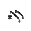 10 Pack Matt Black Solid Cabinet Handles, 5 Inch(128mm) Hole Centers Arch Zinc Alloy Cabinet Pulls for Bathroom Dresser Drawer Handles
