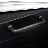 10 Pack Matt Black Solid Cabinet Handles, 5 Inch(128mm) Hole Centers Arch Zinc Alloy Cabinet Pulls for Bathroom Dresser Drawer Handles